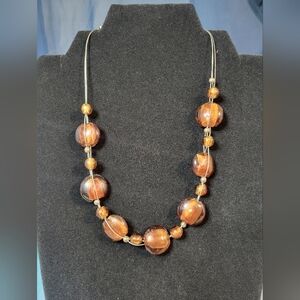 Acrylic Amber Beaded Set
